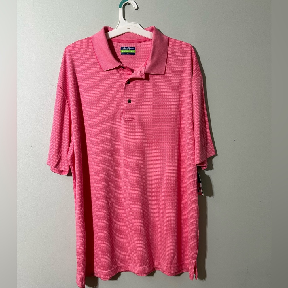 Ben Hogan 2x performance polo shirt in pink lemonade moisture wicking NWT (F13)